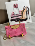 Rae pink luxe micro pouch
