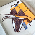 Lv inspired brown bikini