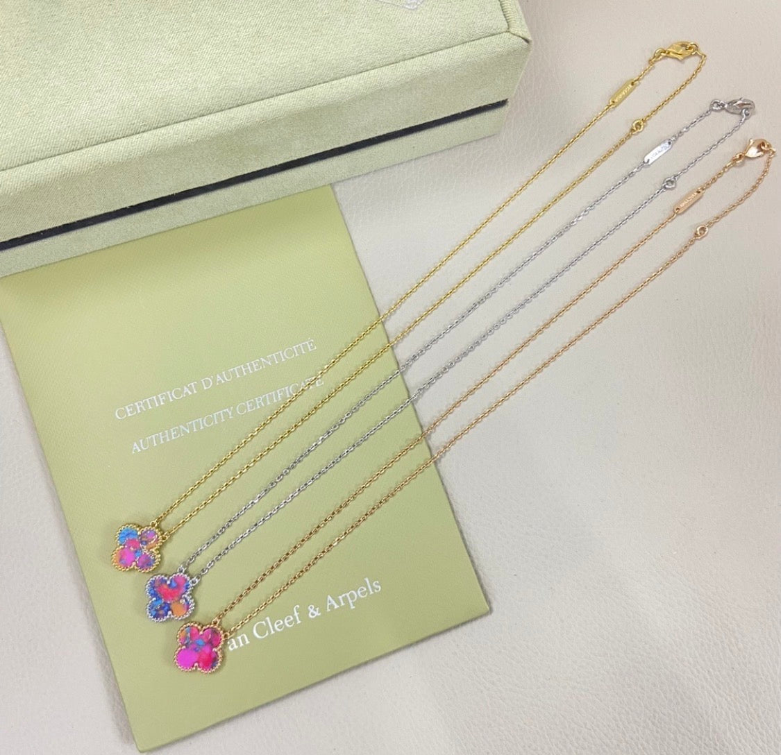 Rae Prism Clover necklace