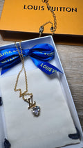 LV gold chain necklace