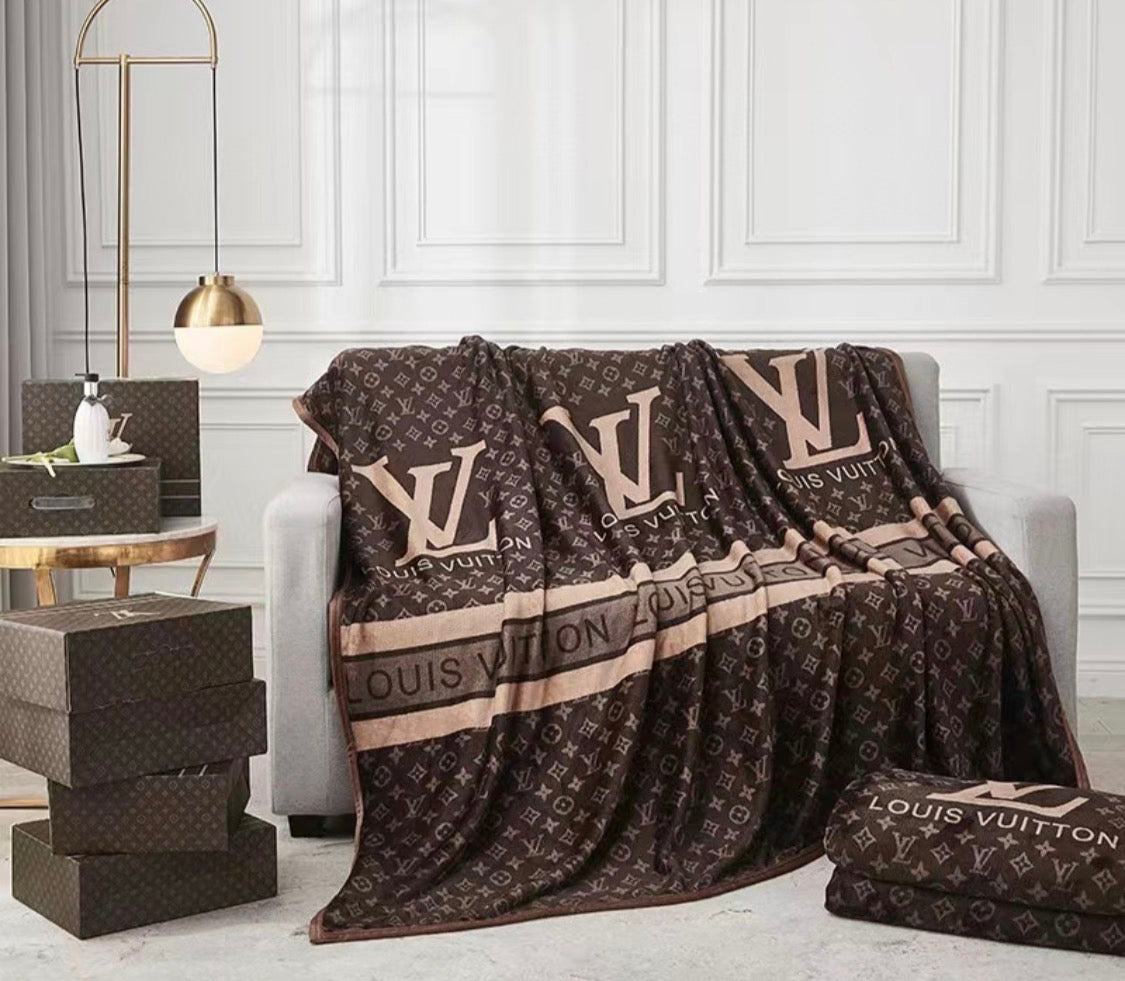 Lv brown blanket